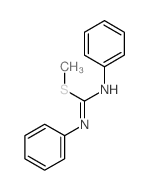 Carbamimidothioic acid, N,N-diphenyl-, methyl ester Structure