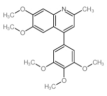 Quinoline,6,7-dimethoxy-2-methyl-4-(3,4,5-trimethoxyphenyl)-结构式