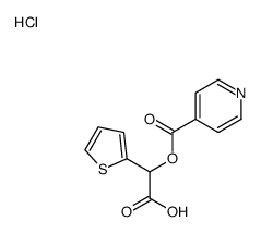 2-(pyridine-4-carbonyloxy)-2-thiophen-2-ylacetic acid,hydrochloride Structure