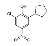 2-chloro-6-cyclopentyl-4-nitrophenol Structure