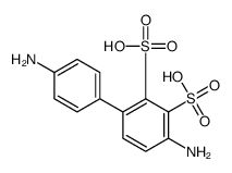 3-amino-6-(4-aminophenyl)benzene-1,2-disulfonic acid Structure