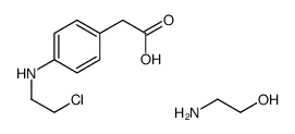 2-aminoethanol,2-[4-(2-chloroethylamino)phenyl]acetic acid Structure