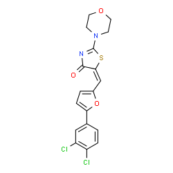 (5E)-5-{[5-(3,4-dichlorophenyl)furan-2-yl]methylidene}-2-(morpholin-4-yl)-1,3-thiazol-4(5H)-one Structure