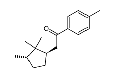 1-(4-methylphenyl)-2-[(1R,3S)-2,2,3-trimethylcyclopent-1-yl]ethan-1-one结构式