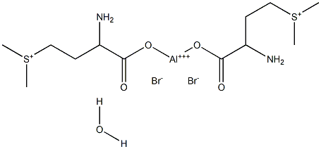 bis[(3-amino-3-carboxypropyl)dimethylsulphoniumato]hydroxyaluminium(2+) dibromide Structure