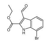 7-溴-3-甲酰基-1H-吲哚-2-羧酸乙酯结构式