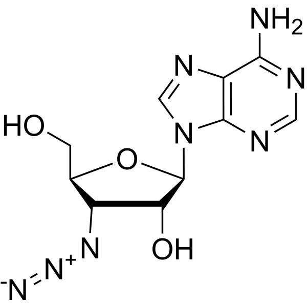 3'-叠氮基-3'-脱氧腺苷结构式