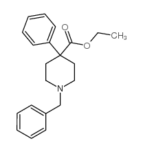 1-苄基-4-苯基-4-哌啶羧酸乙酯结构式