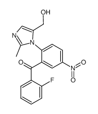 2'-fluoro-2-(5-hydroxymethyl-2-methyl-imidazol-1-yl)-5-nitro-benzophenone结构式