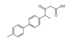 2-[1-[4-(4-methylphenyl)phenyl]ethylsulfinyl]acetic acid Structure