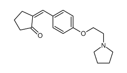 2-[[4-(2-pyrrolidin-1-ylethoxy)phenyl]methylidene]cyclopentan-1-one结构式