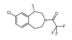 (1S)-N-trifluoroacetyl-8-chloro-2,3,4,5-tetrahydro-1-methyl-1H-3-benzazepine Structure