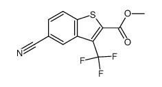 methyl 3-trifluoromethyl-5-cyano-benzo[b]thiophene-2-carboxylate Structure