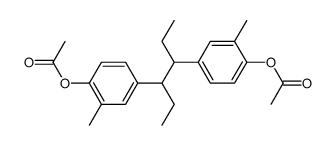 optically inactive 3,4-bis-(4-acetoxy-3-methyl-phenyl)-hexane Structure