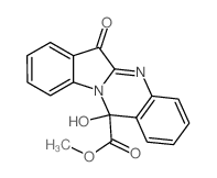 Indolo(2,1-b)quinazoline-12-carboxylic acid, 6,12-dihydro-12-hydroxy-6-oxo-, methyl ester结构式
