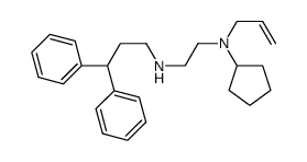 N-allyl-N-cyclopentyl-N'-(3,3-diphenylpropyl)ethane-1,2-diamine Structure