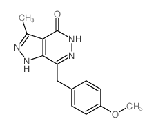 2-[(4-methoxyphenyl)methyl]-7-methyl-3,4,8,9-tetrazabicyclo[4.3.0]nona-2,6,9-trien-5-one structure