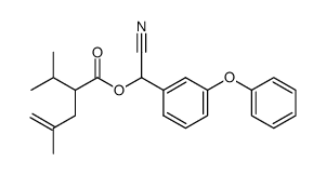 2-isopropyl 4-methylpent-4 enoic acid, alpha-cyano-3-phenoxybenzyl ester结构式