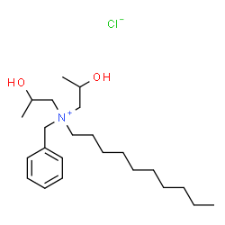 benzyldecylbis(2-hydroxypropyl)ammonium chloride structure