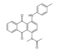 N-(4-(p-toluidion)-9,10-dioxo-9,10-dihydroanthracen-1-yl)-N-methylacetamide结构式