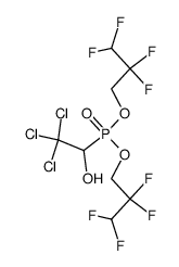 (2,2,2-trichloro-1-hydroxy-ethyl)-phosphonic acid bis-(2,2,3,3-tetrafluoro-propyl) ester结构式