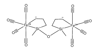 bis[2,2,2,2-tetracarbonyl-1-methyl-1-sila-2-ferracyclopentyl] ether Structure