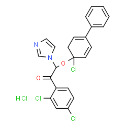 Ethanone,2-[(4-chloro[1,1-biphenyl]-4-yl)oxy]-1-(2,4-dichlorophenyl)-2-(1H-imidazol-1-yl)-,monohydrochloride (9CI) Structure