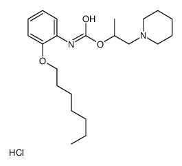 1-piperidin-1-ium-1-ylpropan-2-yl N-(2-heptoxyphenyl)carbamate,chloride结构式