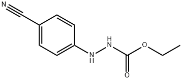 2-(4-氰基苯基)肼基甲酸乙酯结构式