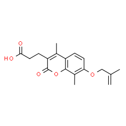 3-[4,8-dimethyl-7-(2-methylprop-2-enoxy)-2-oxochromen-3-yl]propanoic acid结构式