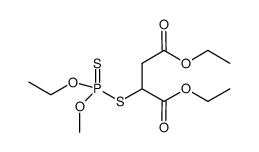 O,O-methyl ethyl S-(1,2-dicarboethoxy)ethyl phosporodithioate结构式