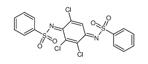 N,N'-(trichloro-cyclohexa-2,5-diene-1,4-diylidene)-bis-benzenesulfonamide结构式