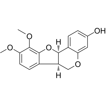 3-羟基-9,10-二甲氧基紫檀烷结构式