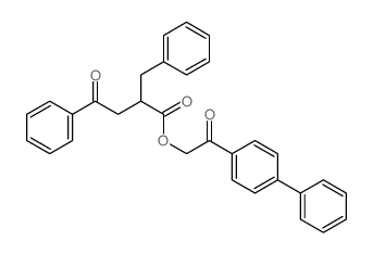 Benzenebutanoic acid, g-oxo-a-(phenylmethyl)-, 2-[1,1'-biphenyl]-4-yl-2-oxoethylester Structure