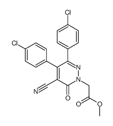 methyl 2-[3,4-bis(4-chlorophenyl)-5-cyano-6-oxopyridazin-1-yl]acetate结构式