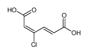 (Z,Z)-3-chloromuconic acid Structure