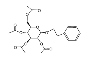 2-phenylethanol 2,3,4,6-tetra-O-acetyl-β-D-glucopyranoside结构式