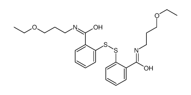N-(3-ethoxypropyl)-2-[[2-(3-ethoxypropylcarbamoyl)phenyl]disulfanyl]benzamide结构式