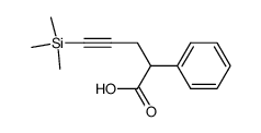 2-phenyl-5-trimethylsilyl-4-pentynoic acid结构式
