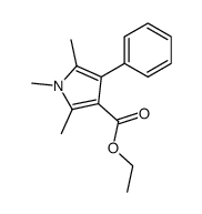 1,2,5-Trimethyl-4-phenyl-3-pyrrolcarbonsaeure-ethylester结构式