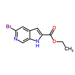 2-乙氧羰基-5-溴-6-氮杂吲哚结构式