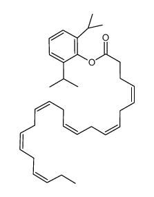 2,6-diisopropylphenyl all-cis-4,7,10,13,16,19-docosahexaenoate Structure