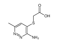 2-(3-amino-6-methylpyridazin-4-yl)sulfanylacetic acid结构式