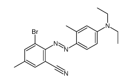 3-溴-2-[[4-(二乙氨基)-2-甲基苯基]偶氮]-5-甲基-苯腈结构式