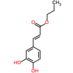 2-Propenoic acid, 3-(3,4-dihydroxyphenyl)-, propyl ester structure