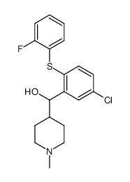 5-Chloro-2-(2-fluorophenylthio)-α-(1-methyl-4-piperidyl)benzyl alcohol Structure