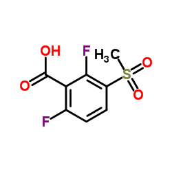 2,6-Difluoro-3-(methylsulfonyl)benzoic acid Structure