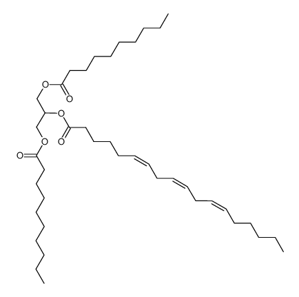 glycerol 1,3-didecanoate 2-octadecatri(6-Z, 9-Z, 12-Z)enoate Structure