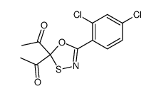 1,1'-(5-(2,4-dichlorophenyl)-1,3,4-oxathiazole-2,2-diyl)bis(ethan-1-one)结构式