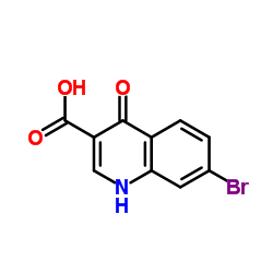 7-溴-4-羟基-3-喹啉羧酸结构式